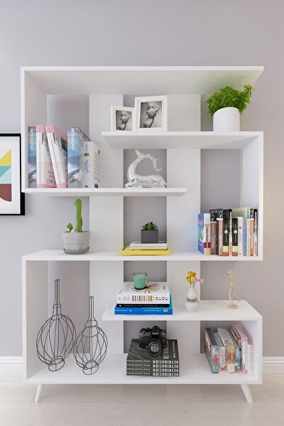 Moonlife Berlin Dekoratif Kitaplık Beyaz