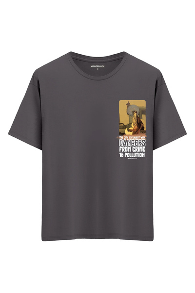 Mounte Bianca Unisex opasnosti - Oversize kroj T-shirt