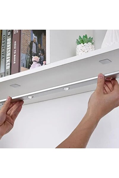 gaman 60 Cm Mutfak Tezgah Aydınlatması Şarjlı 3 Renk Hareket Sensörlü Dolap Içi Lamba Led Bar