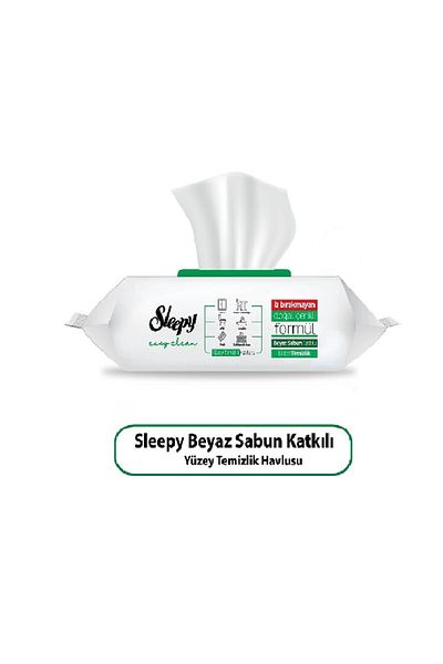 Sleepy Easy Clean White Soap Added Surface Cleaning Towel 100 Sheets