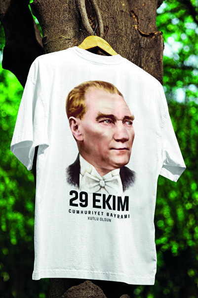 MYADA Tricou oversize imprimat Ziua Republicii Ataturk - 29 octombrie 22547-2...