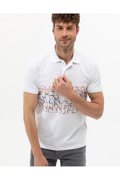 Pierre Cardin Μπλουζάκι Polo Neck White Slim Fit