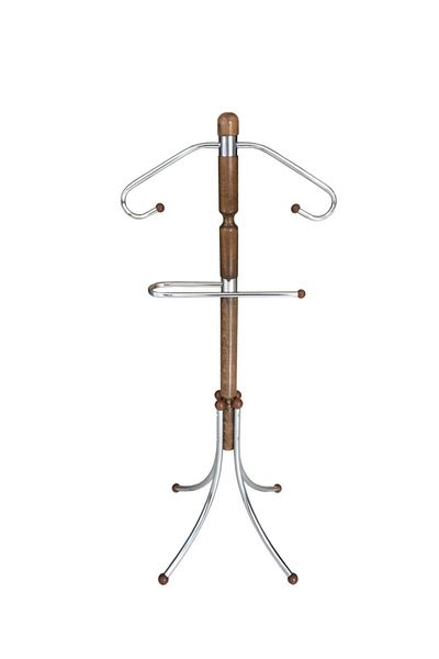 TOLUNAY Mute Butler Walnut - Wood and Metal Chromed
