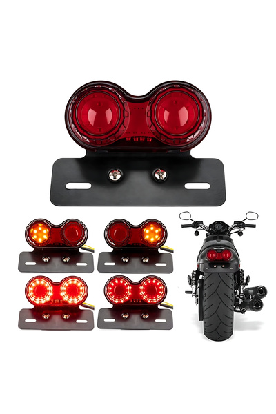 Streak Motosiklet Kırmızı Led Stop Fren Arka Lambası 12V Su Geçirmez