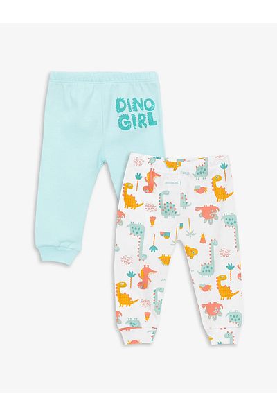 LC Waikiki LUGGI BABY Baby Girl Pajama Bottom with Elastic Waist 2-Piece