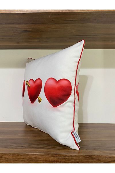KIRLENTİM H 108586   - Digital Printed and Double Sided Patterned Piping Edge Throw Pillow Cover