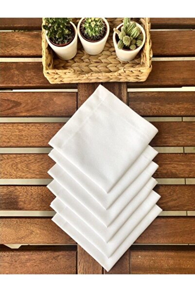 DORU CONCEPT White Cloth Napkin Set of 4 40x40 Size