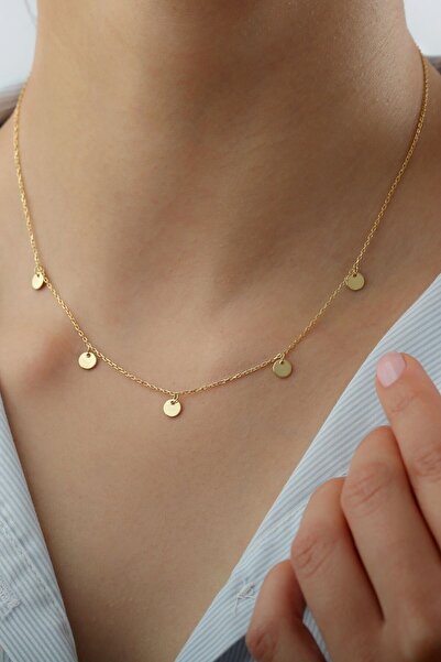 Silvano Jewelry 925 Ayar Gümüş Pullu Kolye