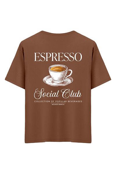 Mounte Bianca Unisex Espresso - Oversize T-Shirt