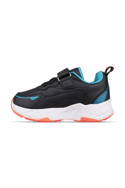 MP ONE Tenis cu velcro negru-albastru pentru copil mic