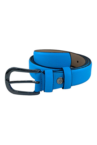 Süzer Deri Women's 100% Genuine Leather 3 cm Wide Belt with Buckle