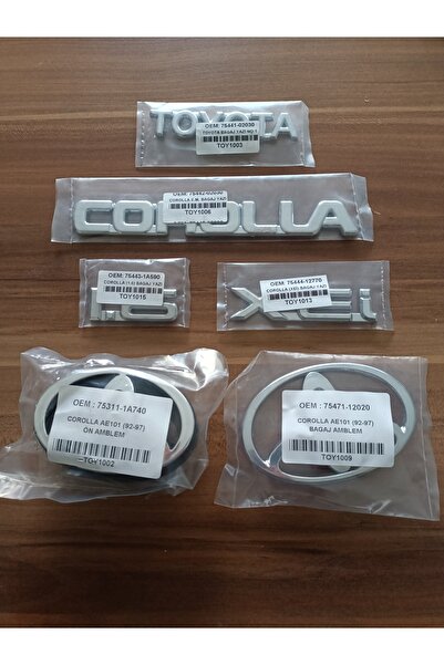 Passenger Car Oto Yedek Parça COROLLA AE101 TOYOTA COROLLA 1.6 XEİ BAGAJ YAZI...