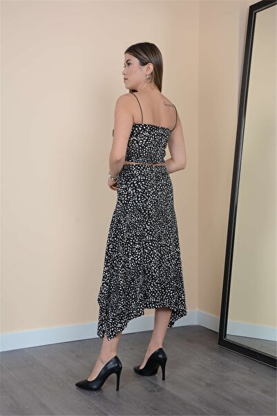 giyimmasalı Чорний комплект з кроп-топом