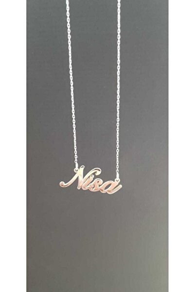 vogutima Kadın Gümüş Kolye - Nisa Yazılı Isim • Işıklı Kutuda • Sevgiliye • E...