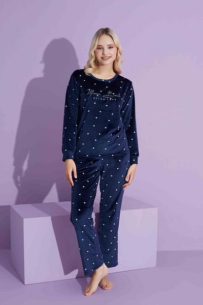 MEBA Women's Mother-Daughter (Combination You Do It Yourself) French Velvet Pajama Set