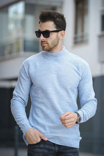 Oksit Seka 509 - Pulover de pescar pe jumătate din tricot tip fagure pentru bărbați