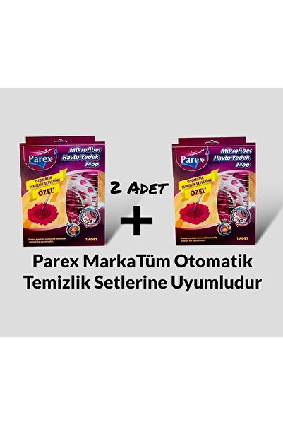 Parex Tüm Otomatik Temizlik Setlerine Uyumlu Yedek Mop X2