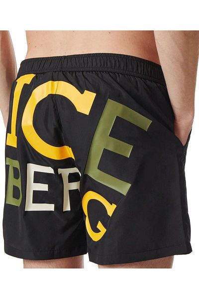 Iceberg ICE3MBM08 Μαύρο σορτς Palms