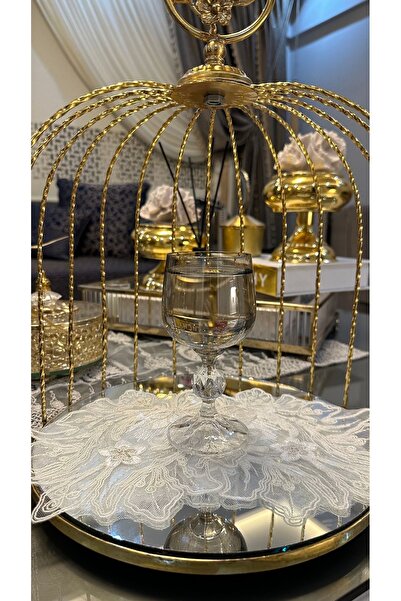 Bohemia Kristal Füme Kahve Yanı Su Bardağı