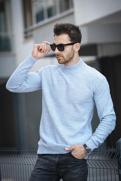 Oksit Seka 509 - Pulover de pescar pe jumătate din tricot tip fagure pentru bărbați