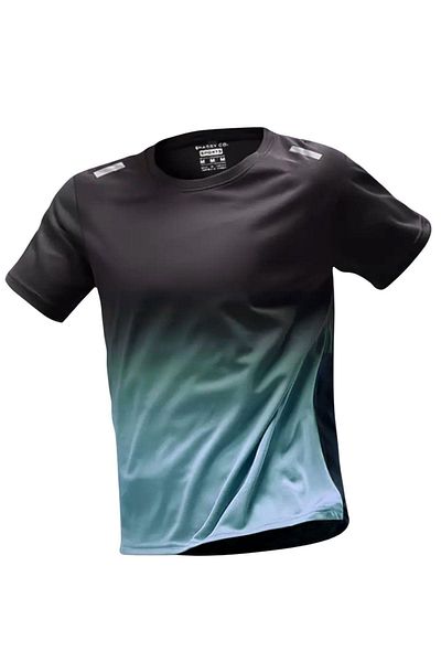 GHASSY CO. Ghassy Co. Tricou sport fitness pentru bărbați - Culoare gradient, Sală de sport respirabilă
