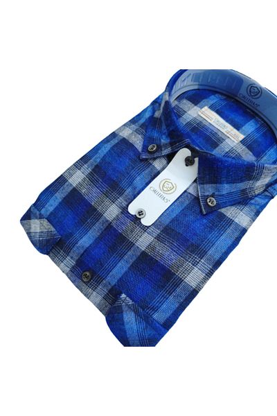 Ünal Giyim Зимна вълнена риза за татко Battal - Голям размер 2xl, 3xl, 4xl