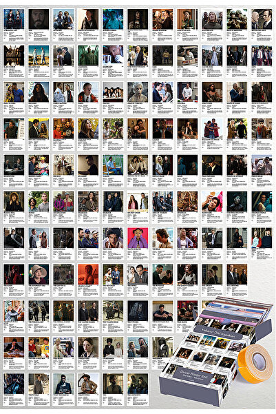 GUGUK Yabancı Dizi Kapakları Temalı 108 Adet Duvar Poster Seti, Özel Tasarım Kutulu (GGK-K112)