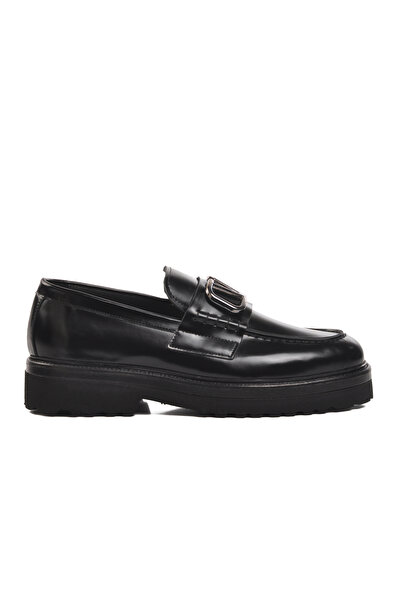 AYAKMOD Premium 602 Black Wide Fit Leather Men's Classic Shoes