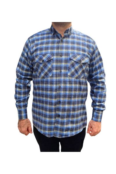 Ünal Giyim Πουκάμισο Battal Winter Wool Dad - Plus μέγεθος 2xl.3xl.4xl