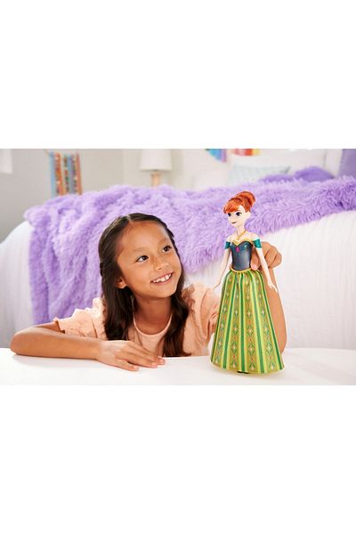 Disney Frozen دمية آنا المغنية من فيلم Frozen Fashion Dolls HLW56