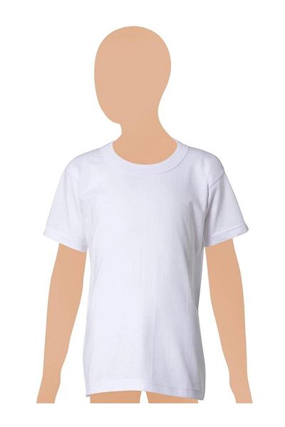 GÜMÜŞ 6 Pieces Silver Boy Combed Cotton Crew Neck Undershirt Athlete White 3022