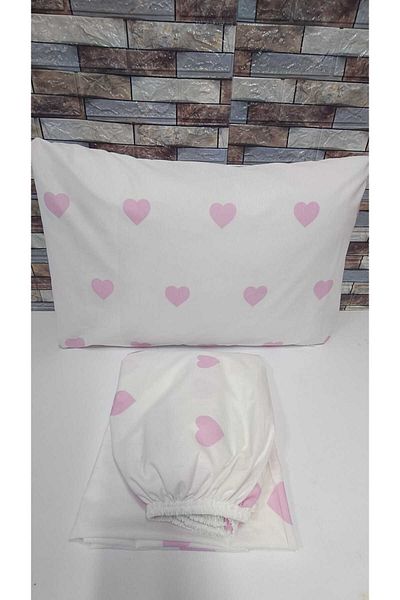 GASEL ÇARŞI Heart Patterned Cotton Cardigan Set - Elastic