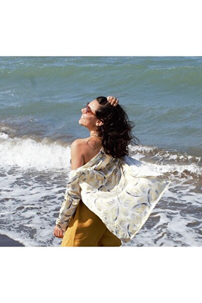 Pasaklı Giyim Жіночий сатиновий кимоно-жакет з кишенями, яскравий візерунок, ...