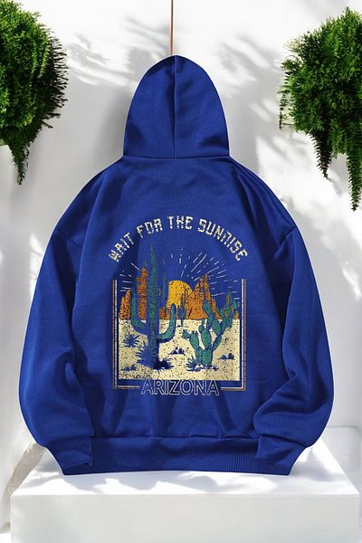 trendypassion Hanorac și hanorac oversize din bumbac unisex cu imprimeu Arizona