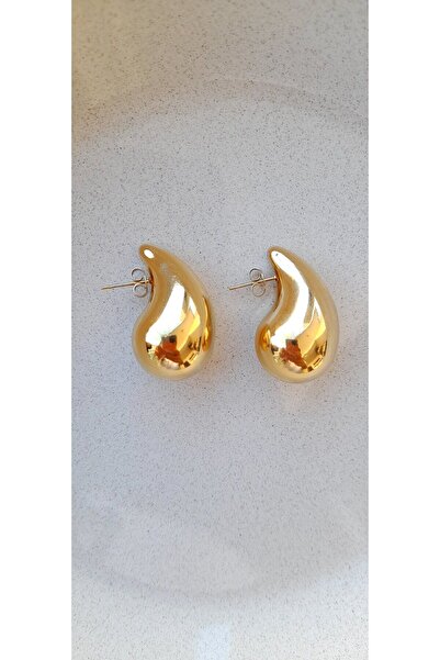 Opia JEWELRY أقراط متدلية من الفولاذ الذهبي إكسسوار Sayina