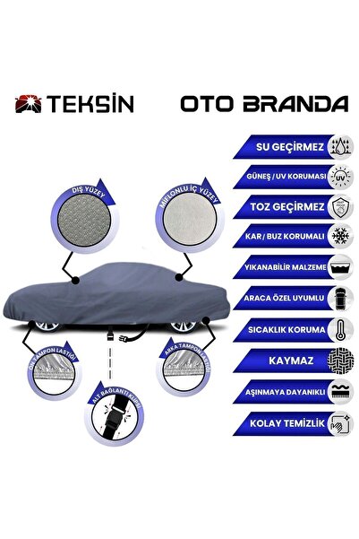 Teksin Renault Fluence Araba Brandası Miflonlu Su Geçirmez Araba Brandası Uv Koruyuculu