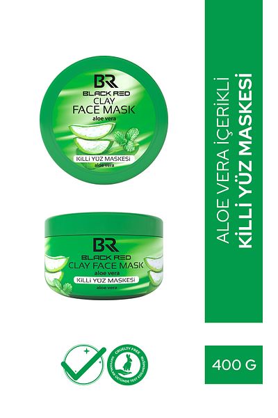 Black Red Black&Red Clay Mask Face Mask with 400g Aloe Vera Content