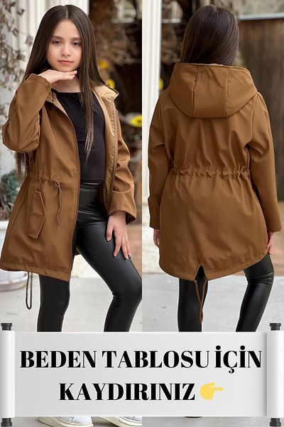 ELAFOR Waterproof Bonded Trench Coat for Girl - Jacket and Raincoat Expand Fit