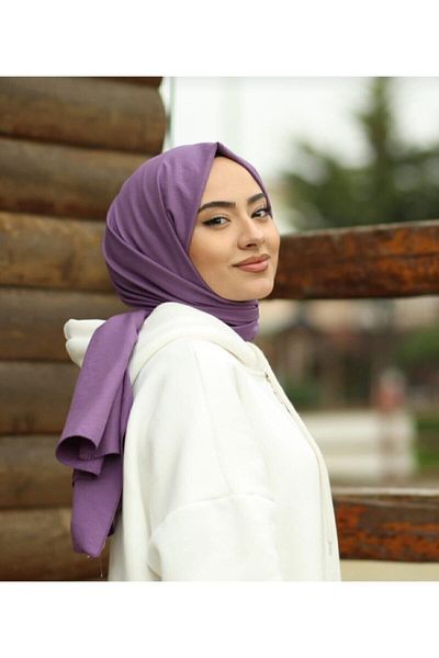 HAR-UM Ticaret حجاب نسائي قطن كراش جاز شال أرجواني