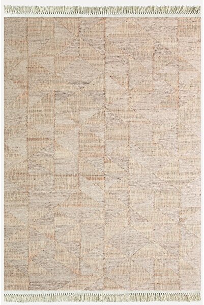 kilim home Cotton Kilim 30 Jüt Efekl Desenli Dekoratif Yıkanabilen Dokuma Tab...