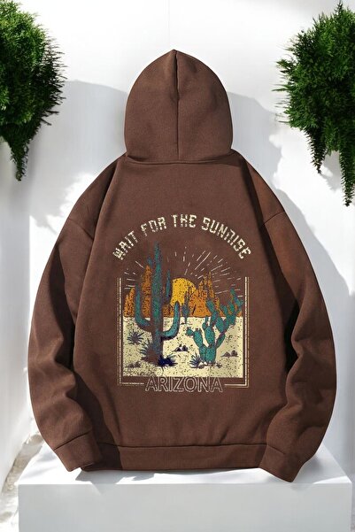 trendypassion هودي وبلوز قطني كبير الحجم مطبوع عليه أريزونا للجنسين