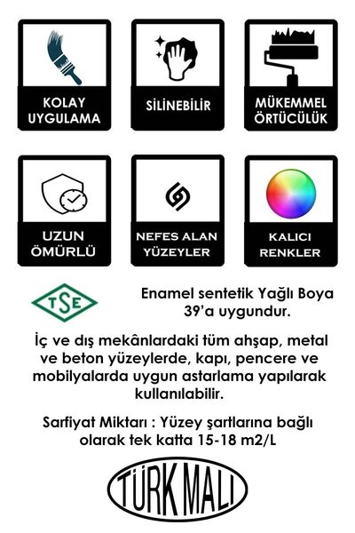 Permolit Permo Enamel Sentetik Yağlı Boya -alüminyum-ahşap-demir-metal- 0,250 L Siyah