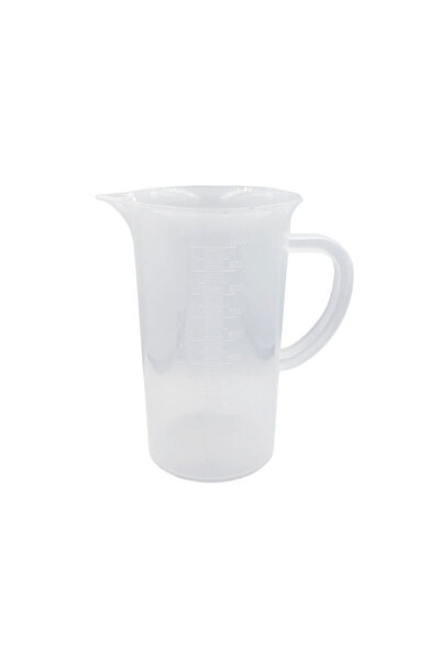 ŞİŞEDÜKKANI PLASTİK KULPLU BEHER KABARTMA DERECELİ 1000ML - 1 ADET