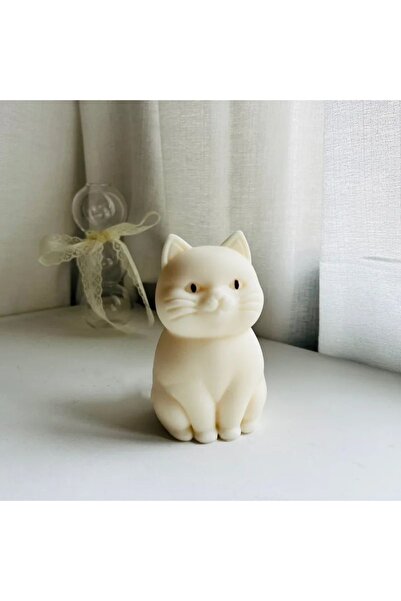ÇAĞATÖLYE Silikon Kalıbı 1 Adet Kedi Biblo Mum  Mold Kalıbı 8*4,5 cm