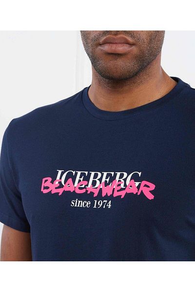 Iceberg ICE3MTS01 Μπλουζάκι νέον - Ναυτικό