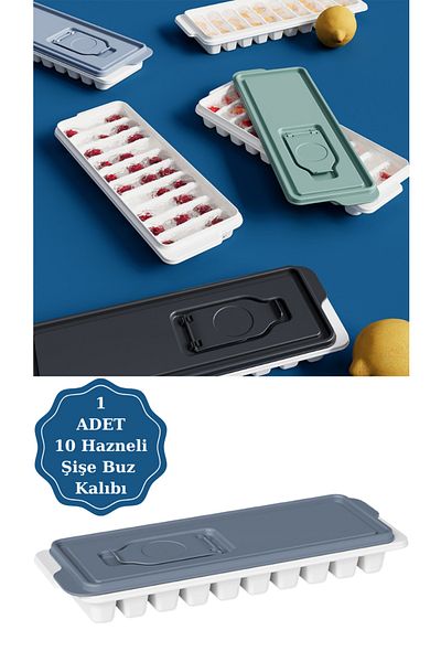 PONÇİK STORE 10 Chamber Ziplock Cylinder Bar Freezer - Bottle Container