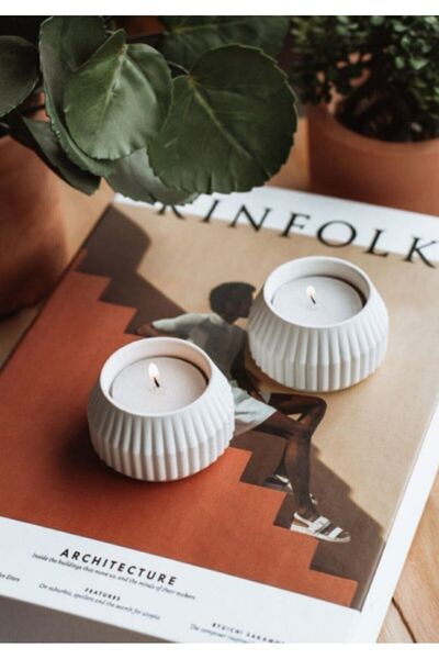 ÇAĞATÖLYE Silikon Kalıp Tealight Çizgili  Mumluk