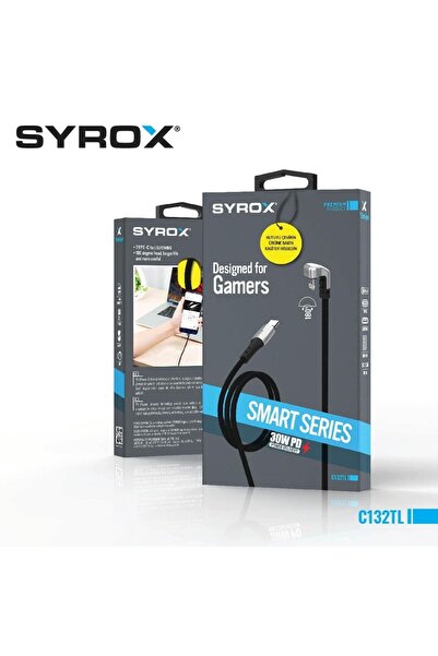 Syrox C132tl Type-c To Lighting 30w Apple Iphone Oyuncu Kablosu, Şarj Kablosu