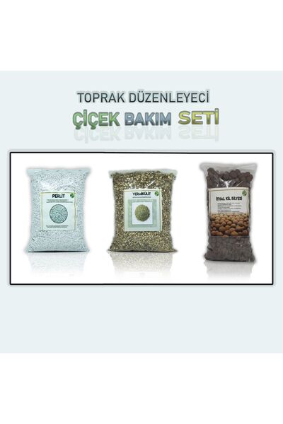 bfalina botanik TOPRAK DÜZENLEYİCİ ÇİÇEK BAKIM SETİ (3-3,5 Lt PERLİT 3-3,5 LT...