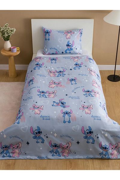 LC Waikiki Light Blue Lilo and Stitch Printed - Children's Duvet Cover Set Lcw Home